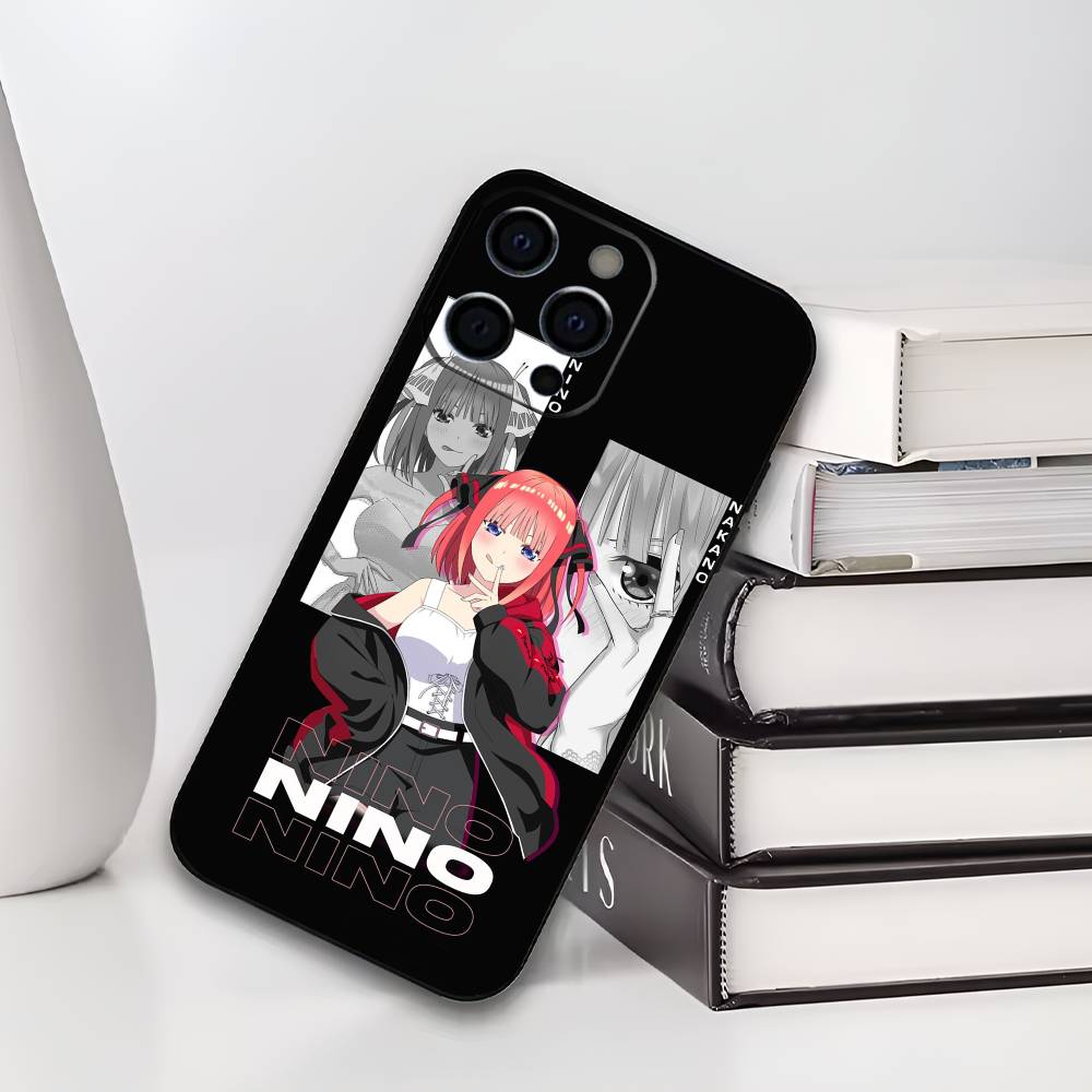 N-Nino N-Nakano Anime Phone Case For iPhone 17,16,15,14,13,12,11 Plus,Pro Max,XS,Soft Silicone Black Cover