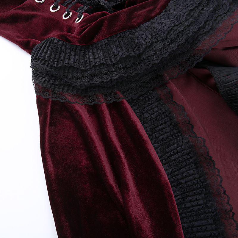 Dark Gothic Floor-Length Lace-Up Punk Skirt - Halloween Irregular Style