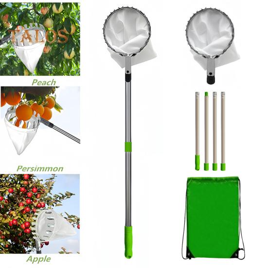Fruit Picker Pole with Storage Bag Fruit Grabber Home Gardening Orchard Tool for Pear Lemon Orange Apricot Mango Limes