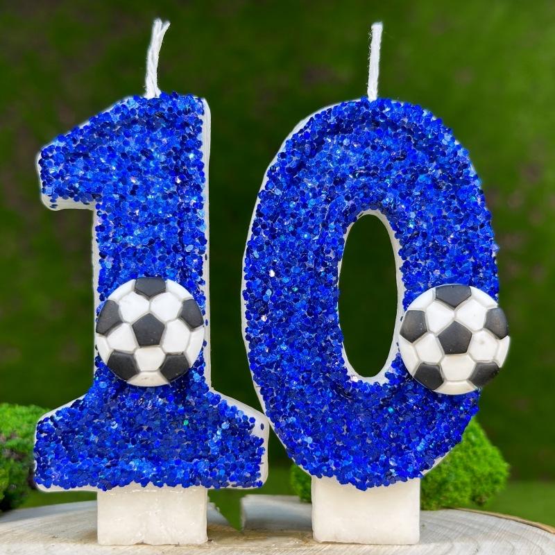 Football Numbers Birthday Candles Cake Party Birthday Candles DIY Creative