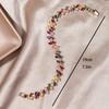 Marquise Multi-Color Cubic Zirconia Watch-Buckle Chain Bracelet for Women, Bohemian Style, Ideal for Daily & Party Wear, Perfect Gift