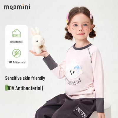 MQDMINI Girls' Antibacterial Long-Sleeve T-Shirt