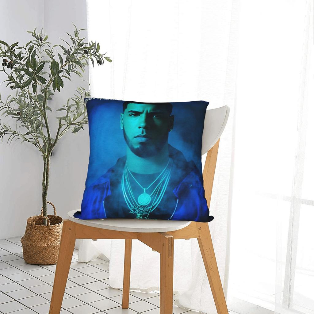 Puerto Rican Rapper A-Anuel AA Pillowcases  Retro Trendy Pillow Case For Sofa Car Home Decor Soft Pillow Cover