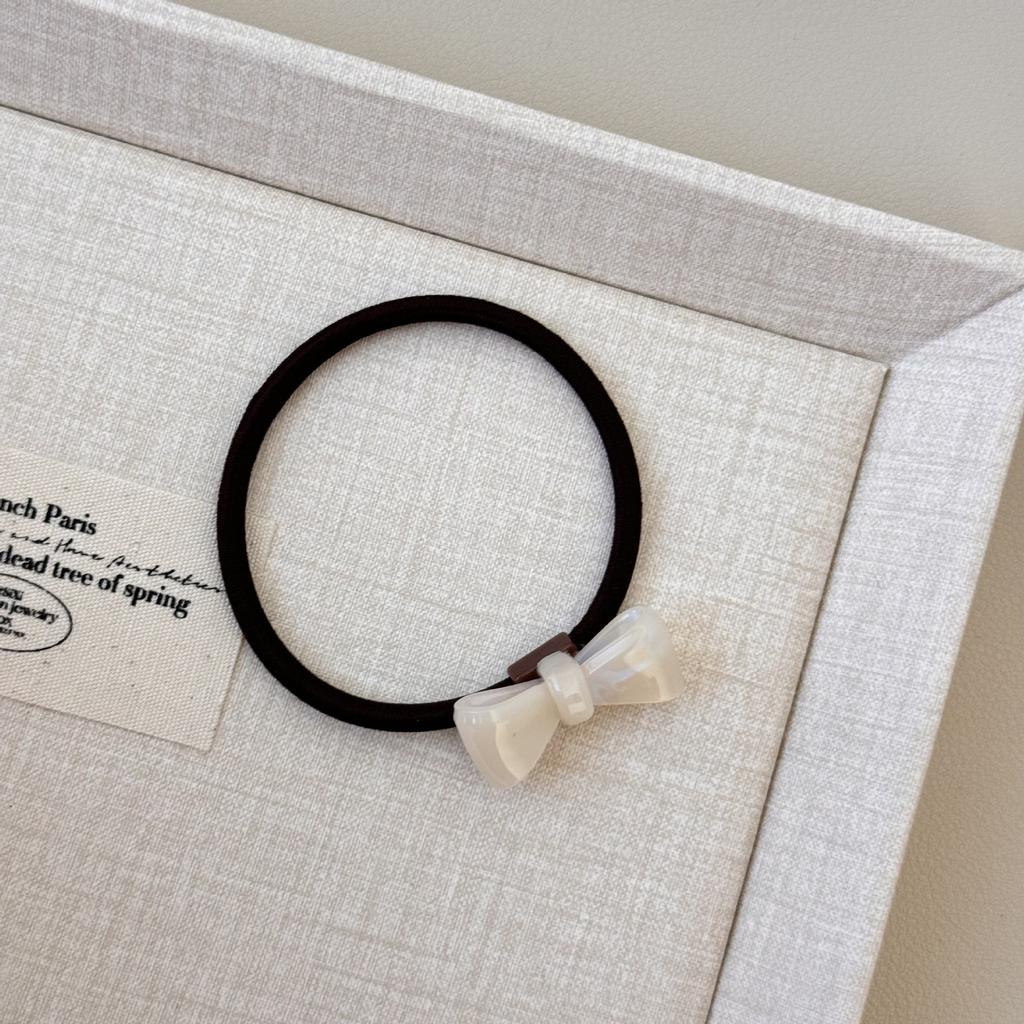 Prosta gumka do włosów z kwasu octowego, Elegancka trójwymiarowa gumka do włosów z kokardą, Wysokoelastyczna dziewczęca gumka do włosów i gumka