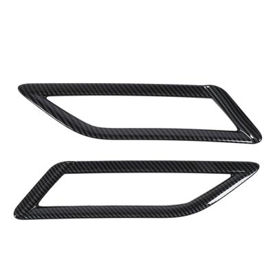 2 Pcs Rear Fog Lamp Cover Trim Carbon Fiber Style Bumper Fog Light Bezel Replacement for Yaris Cross XP210 2023 To 2024