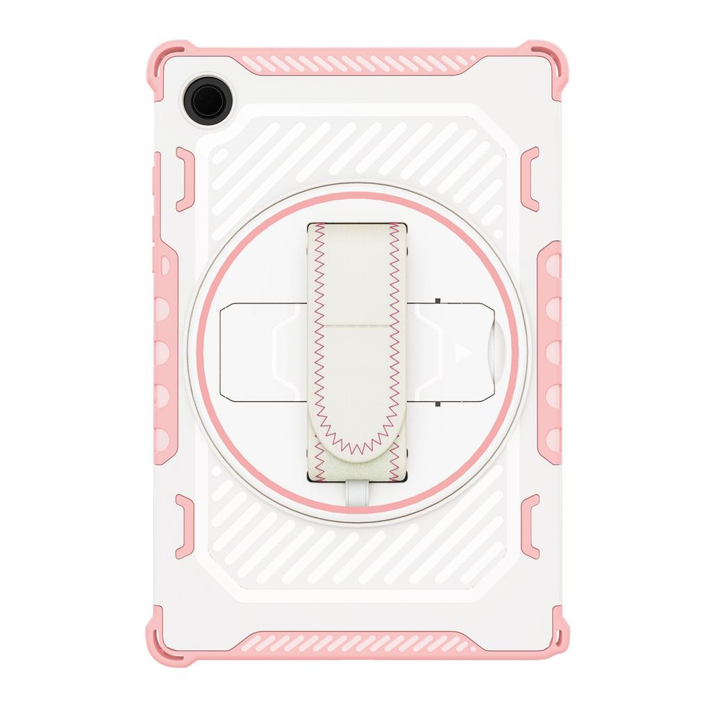 Suitable for Samsung tablet protective case A8X200A11plusA9plus with 360-degree rotating stand and hand strap