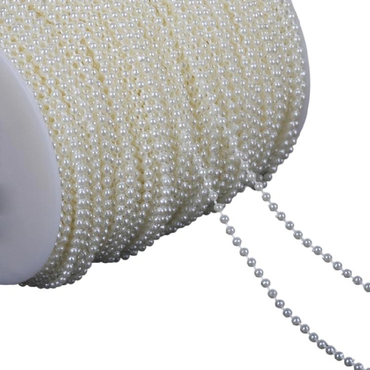 Imitation Pearls Beads Chain for Wedding Party Decoration Artificial Pearls Resin Beads for Art Craft and Jewelry Making