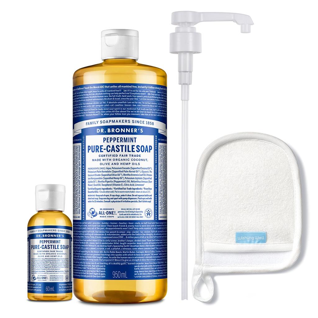 Dr. Bronner S caStile Soap cleanSer 950ml + 60ml