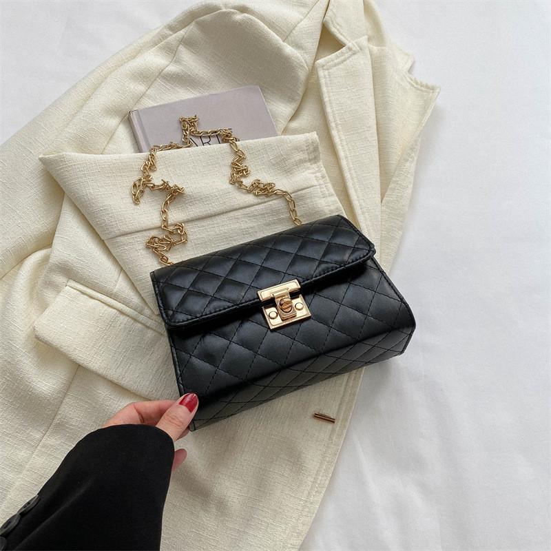 Trendy Small Box Bag Women 2023 Summer Fashion Simple Crossbody Bag Street Style чёрный