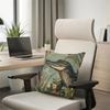 Vikama Crocodile-Print Pillowcase Fashionable Zippered Machine Washable Home Office Decorative Cushion Cover