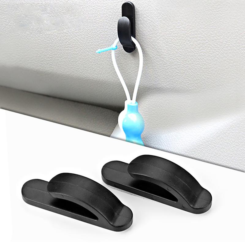 

2Pcs Fashion Universal Car Auto Vehicle Holder Hook Hanger Fixer Organizer Clamps Interior 3M Adhensive Tools Car Accessories