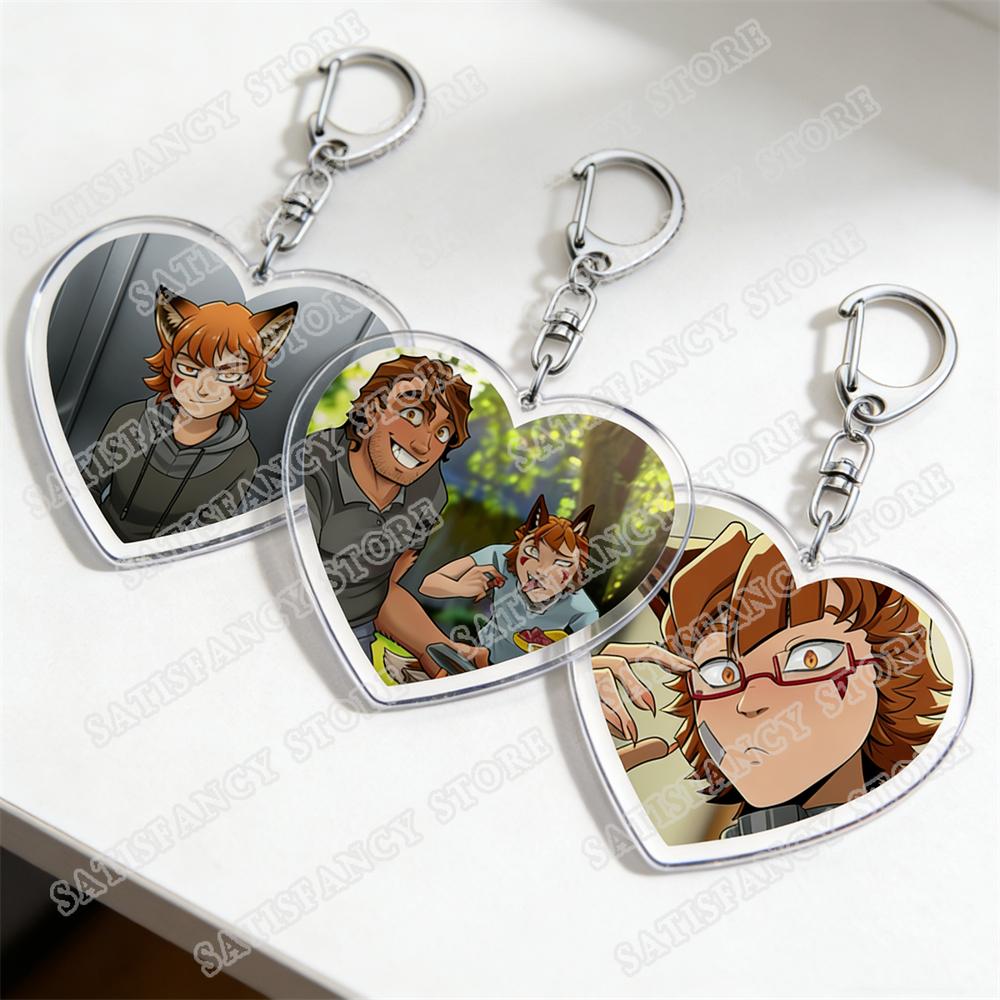 YKMET Game Love Boyfriend To Death Heart Shape Keychain for Accessories Pet Strade Ren Keyring Jewelry Friends Fans Gamers Gifts
