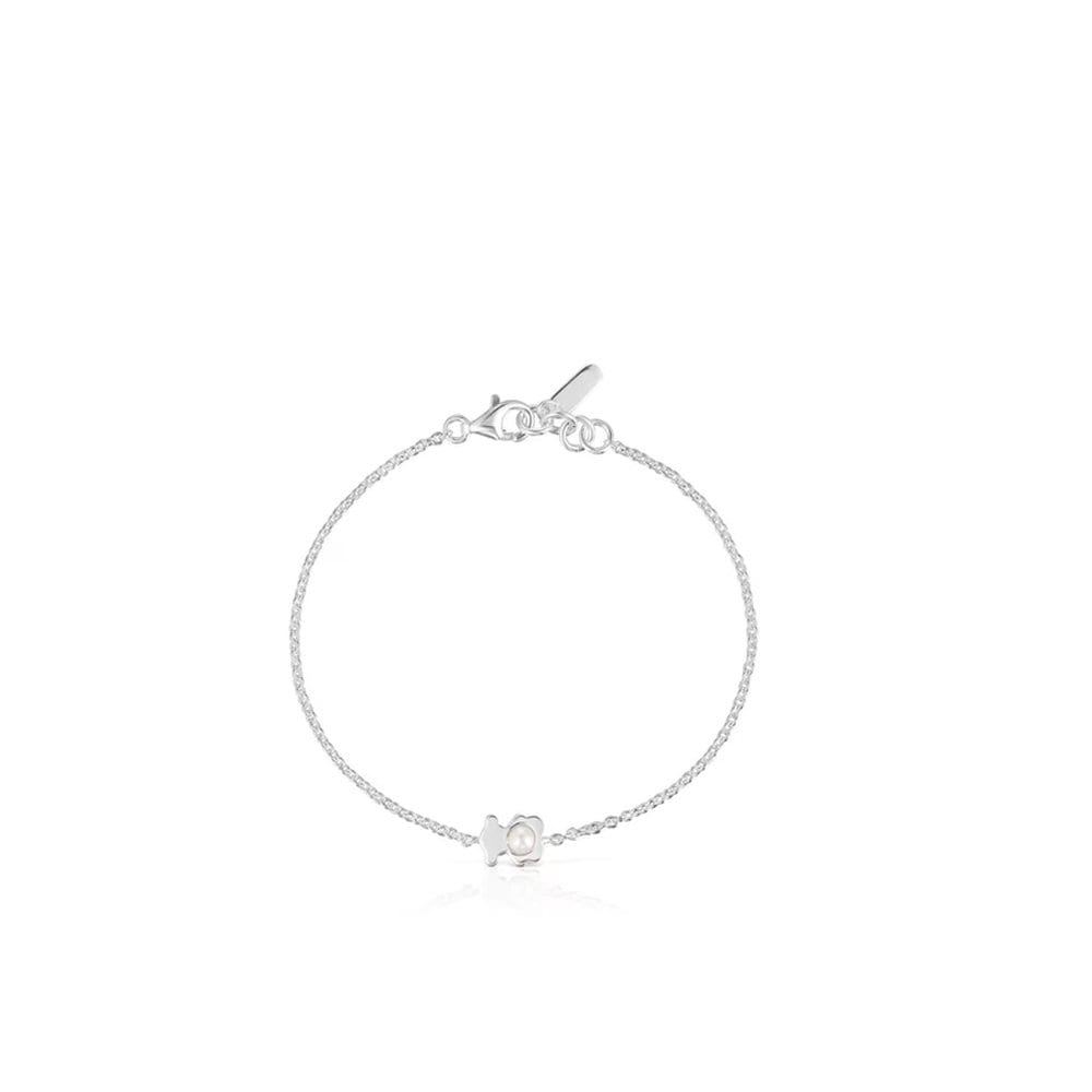 Silver Bear Chain Bracelet Cultured Pearl I-Bear / Silver Bear Chain Bracelet / Bracelet / 1004127600