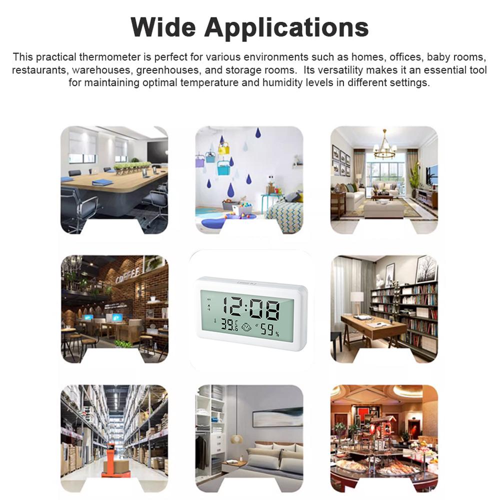 Digital Indoor Thermometer Hygrometer Home Accurate LCD Temperature Humidity Gauge Monitor with