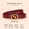 Women's Angola Red Genuine Leather Waist Belt - Fashionable, Versatile, and High-End Cowhide Accessory for Suits and Coats