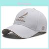 Cotton Baseball Cap With Embroidered Letter Design And Curved Brim For Summer Wear