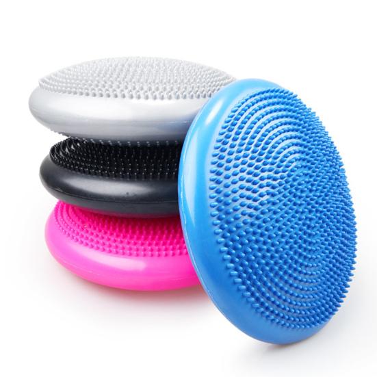 1 Set Balance Mat Non-Slip Strong Load-bearing PVC Gym Fitness Yoga Seat Massage Cushion Daily Use
