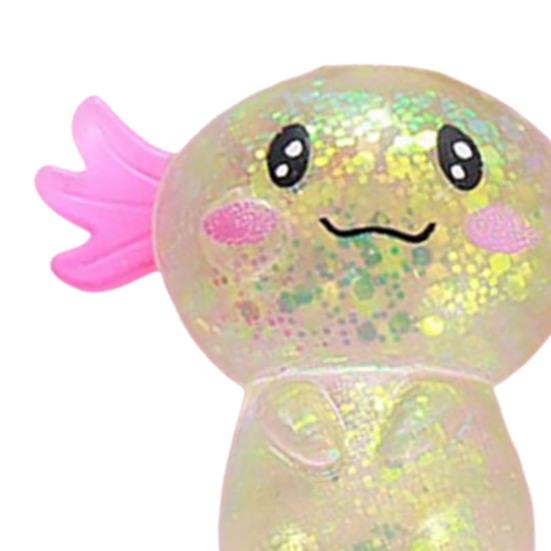 Glitter Salamander Squeeze Toy Stress Relief Cartoon Salamander Sugar Ball Sensory Toy Decompression Clear Animal Fidget Toy
