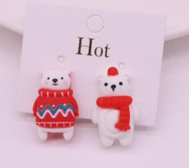 Kids' Christmas Cartoon Princess Clip-On Earrings: Cute, No Piercing Needed