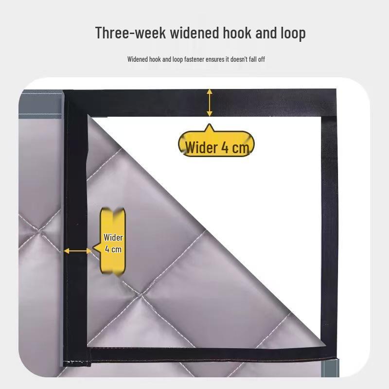 Winter Cotton Waterproof Door Curtain - Punch-Free, Windproof, Warm, Thickened, Magnetic Partition for Air Conditioning