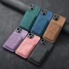 PU Leather for Magsafe Case for iPhone 18 17 Air 16 15 Pro Max 16e 14 Plus 13 12 11 Magnetic Back Cover with Card Holder XLD12