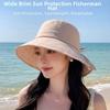 Breathable Women's Bucket Hat Anti-UV Sunscreen Visor Cap Casual Summer Sun Hat  Beach Wear