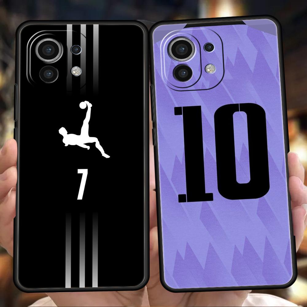 FootBall Number Phone Case For Xiaomi Mi X3 X4 NFC F3 M3 M4 GT Note 9T 10T 10 11 Ultra 11T 12 12T Pro Lite 5G Silicone Shell Bag