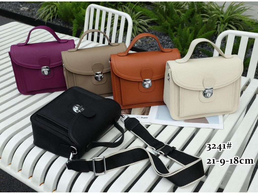 Women's Genuine Leather Cowhide Handbag - Simple, Solid Color, Handmade Messenger Bag