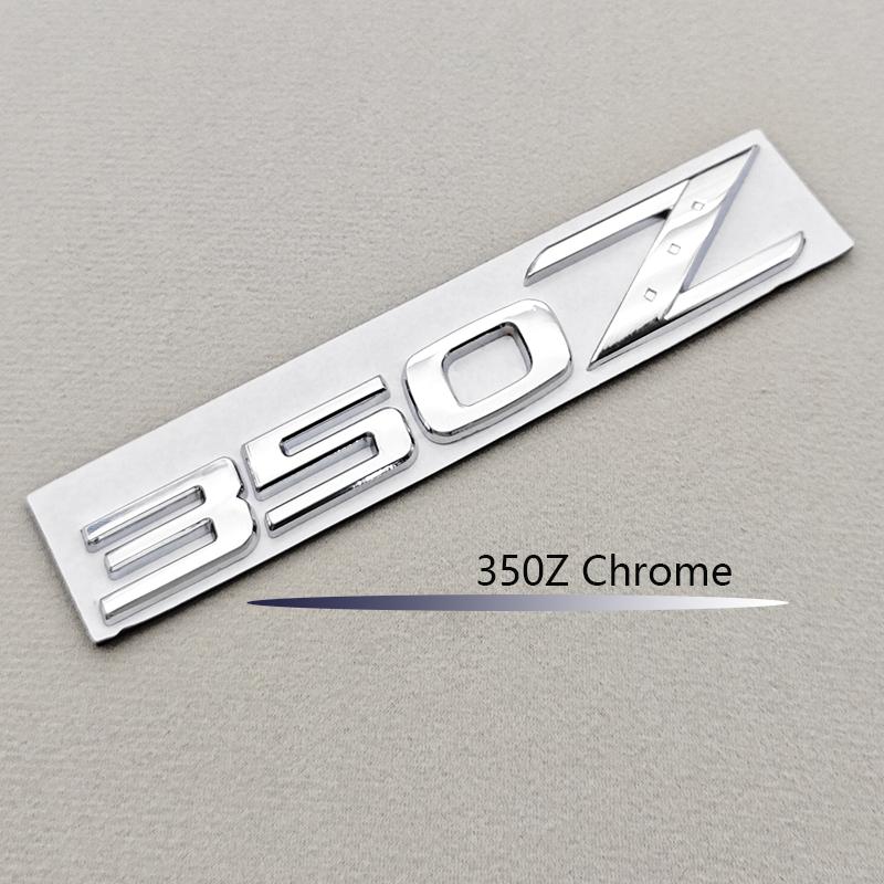 3D Black Chrome 350Z 370Z Emblem Rear Trunk Badge Letter Logo Sticker For Nissan Fairlady Car Styling Accessories Replacement