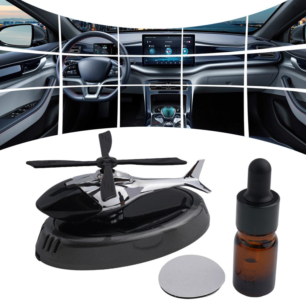Car Air Freshener Solar Power Rotating Airplane Helicopter Car Perfume Auto Automatic Aroma Diffuser Auto Interior Decoration