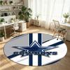 Dallas Cowboys Printed Round Crystal Velvet Rug Soft Non Slip Floor Carpet For Bedroom Holiday Gift