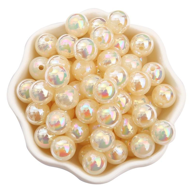 6/8/10mmABS Imitation Pearl AB Color Round Beads DIY Handmade Beaded Loose Bead Material Hair Accessories