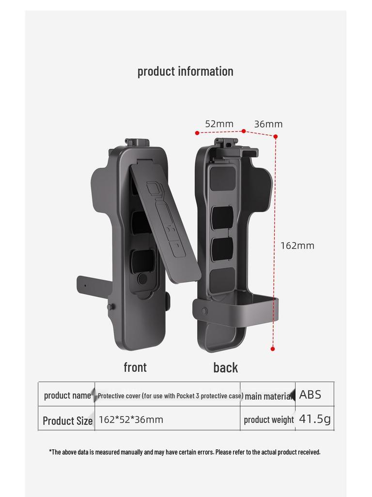 DJI Pocket 3 Magnetic Lens Flip Cover & Screen Protector Accessory for OSMO Action Camera
