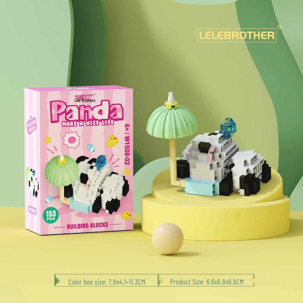 LEGO-Compatible National Treasure Giant Panda Huahua Meng Lan Swing Building Blocks