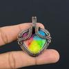 Rainbow Solar Quartz 999 Copper Wire Wrapped Pendant, Handmade Gemstone Pendant Jewelry, Gifts For Wife Brand New Pendant