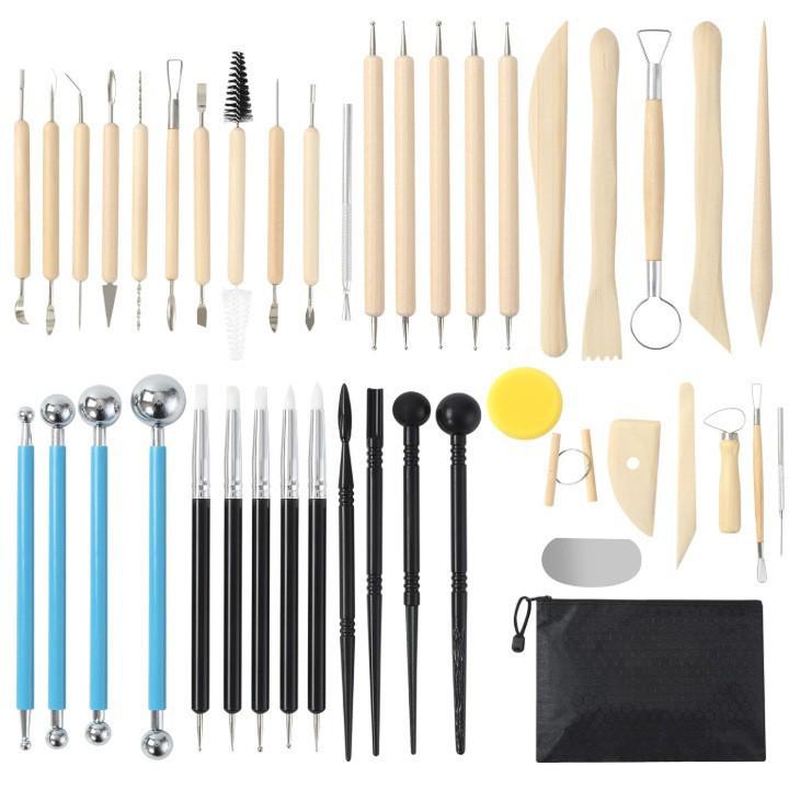 Ensemble d'outils de modelage en argile de poterie en cinq pièces pour sculpture DIY
