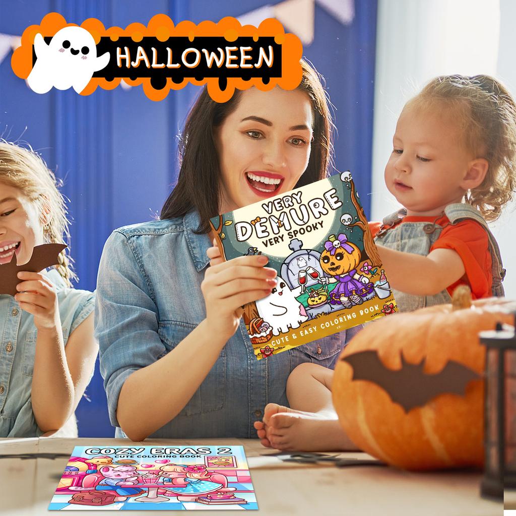 Halloween Coloring Book, Cute Drawing Book