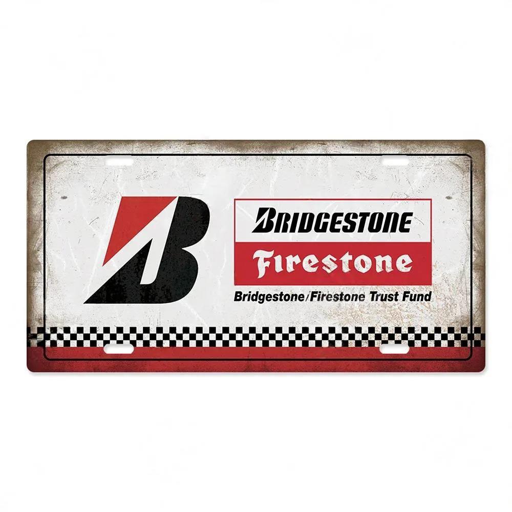 Tire Brand Vintage Metal Posters Signs License Tin Sign Decor Garage Car Repair Shop Wall Plaques Decoration Tinplate Auto Pl