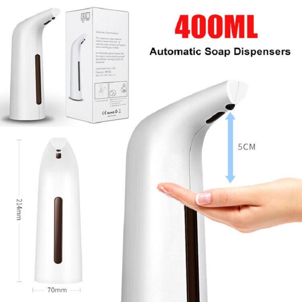 400ml Automatic Soap Sanitiser Dispenser Handsfree Infrared Sensor Contactless Sanitiser Dispenser For Home Kitchen Bathroom
