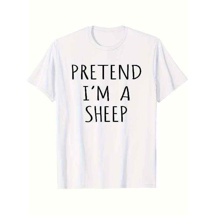 Lazy Costume Easy Sheep Animal Idea Fun Pretend I m A Sheep T-Shirt S белый