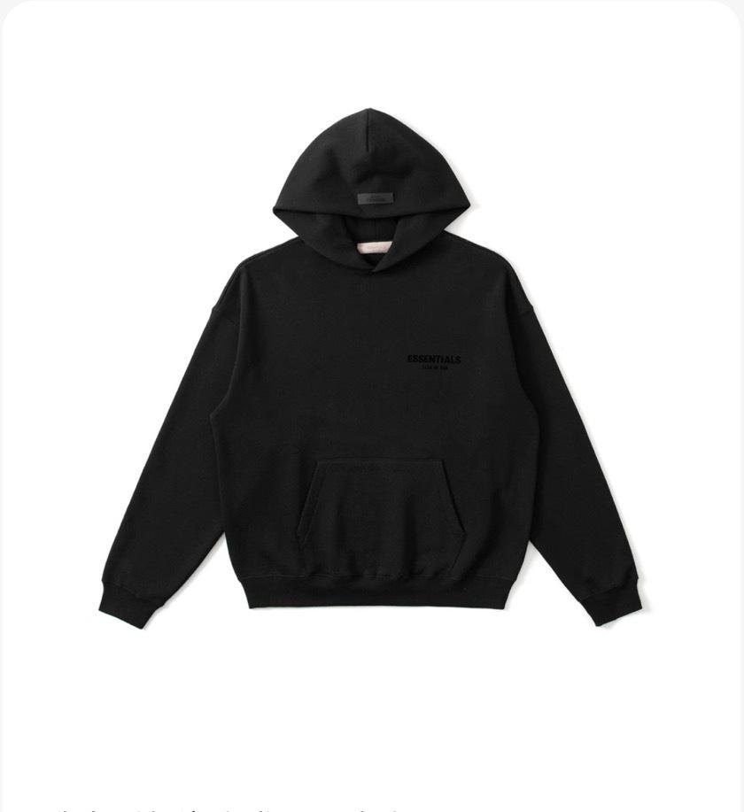 FOG Fear of God ESSENTIALS Męska bluza z kapturem w amerykańskim stylu z pluszem