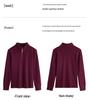 Women's Stand-Up Collar German Velvet T-Shirt: Autumn/Winter 2025, Long Sleeve, Casual Warm Base Layer Top.