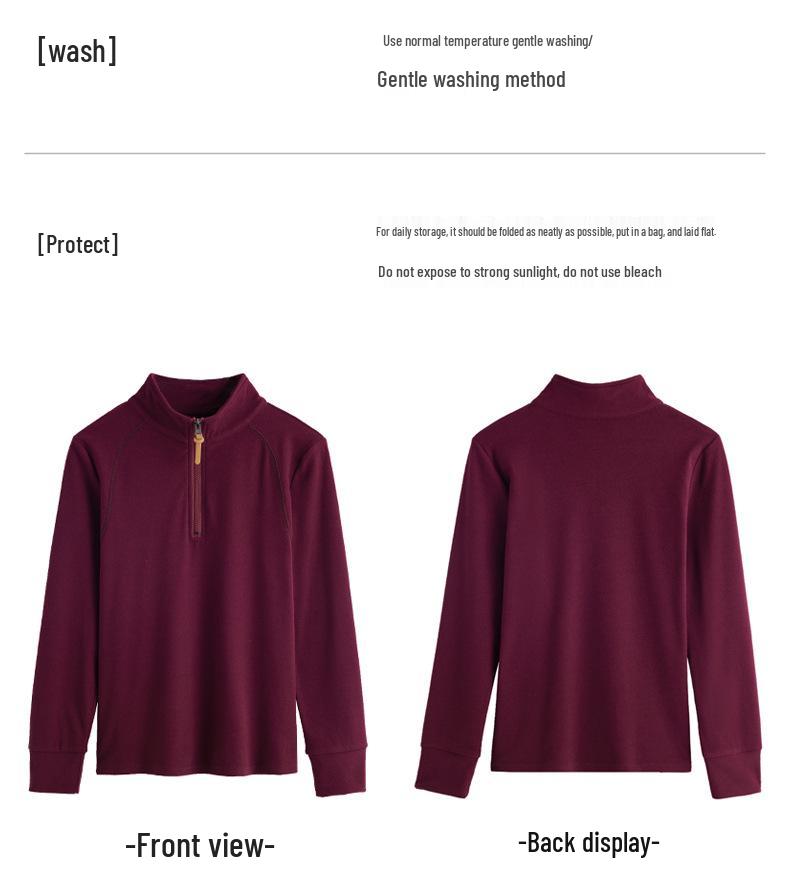 Women's Stand-Up Collar German Velvet T-Shirt: Autumn/Winter 2025, Long Sleeve, Casual Warm Base Layer Top.