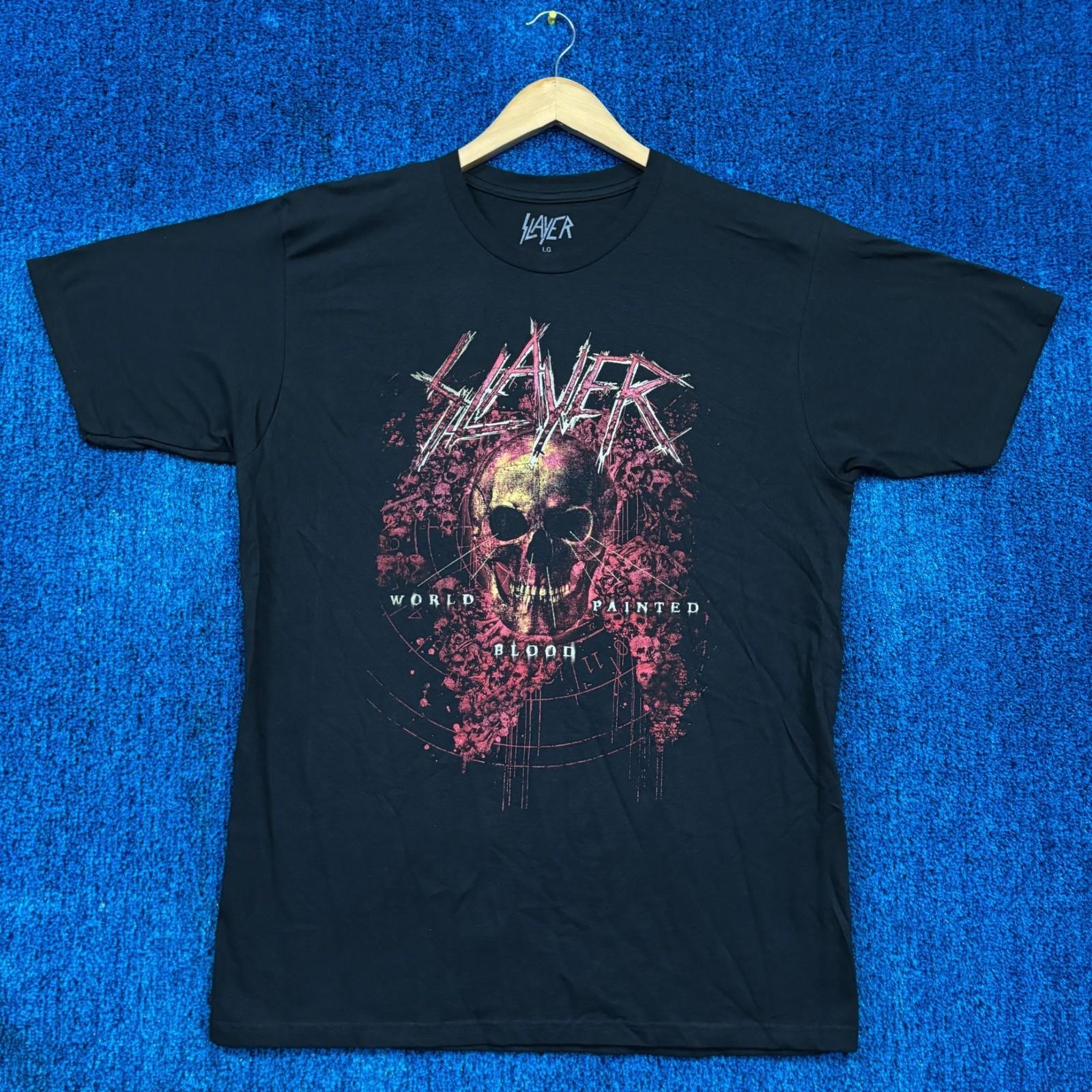 Slayer World Painted Blood Album Art Thrash Metal Band Tee L Unisex T-Shirt S