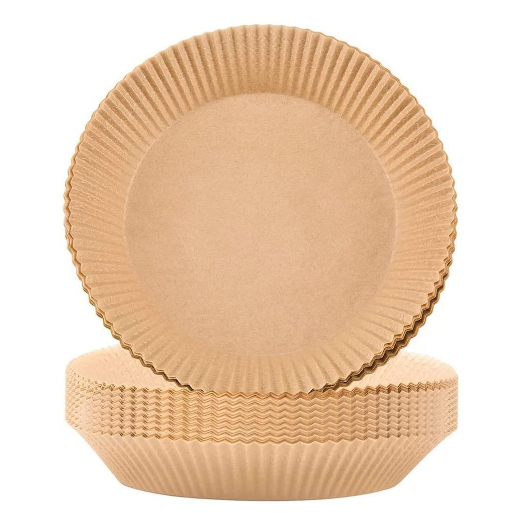 Air Fryer Disposable Paper Liner Circular, Air Fryer Paper Liner 20PCS, Oil Resistant, Waterproof, Food Grade Baking Paper for Roasting Microwave