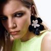 Acrylic Big Flower Earrings Floral Stud Earrings Statement Beach Jewelry