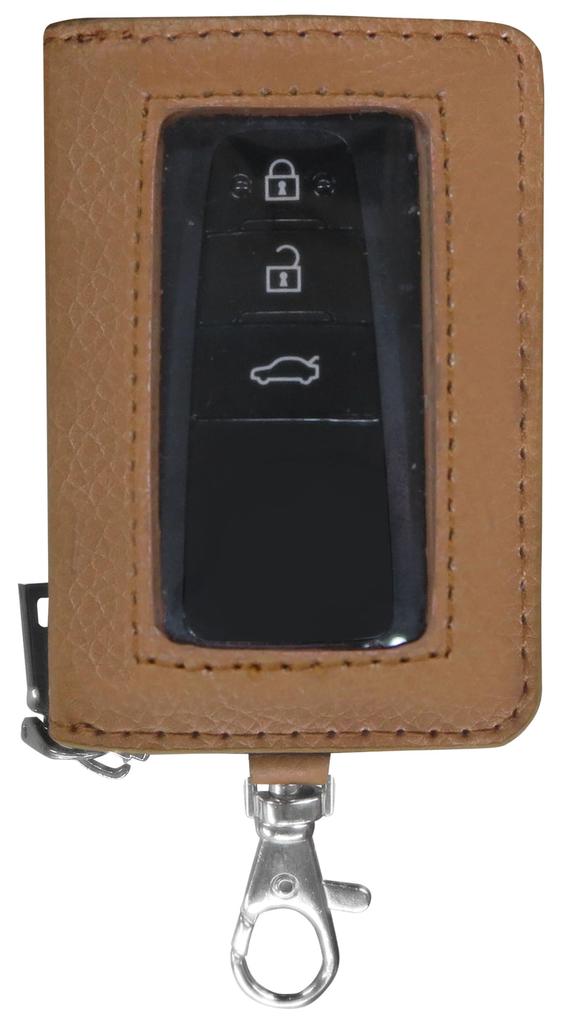 Basic Standard Snoopy Key Smart Key Round Key Holder Popular for Character Brown Case, Compatible, Zipper, Carabiner, Hook, Included, Women, SNOOPY,