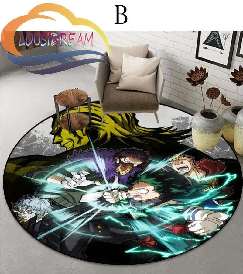 Cartoon My Hero Academia patternCarpet Round Carpet Home Decor Anti-slip  Area Rug {Customize Your Picture}