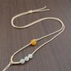 Hand-Woven Adjustable Hetian Jade Pendant Necklace for Women