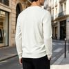 Men's Ribbed Shirt Long Sleeve Pullover Top for Fall Casual Everyday Wear